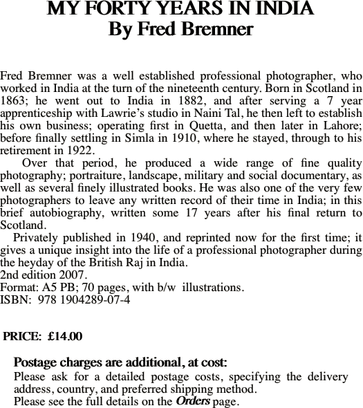 MY FORTY YEARS IN INDIA