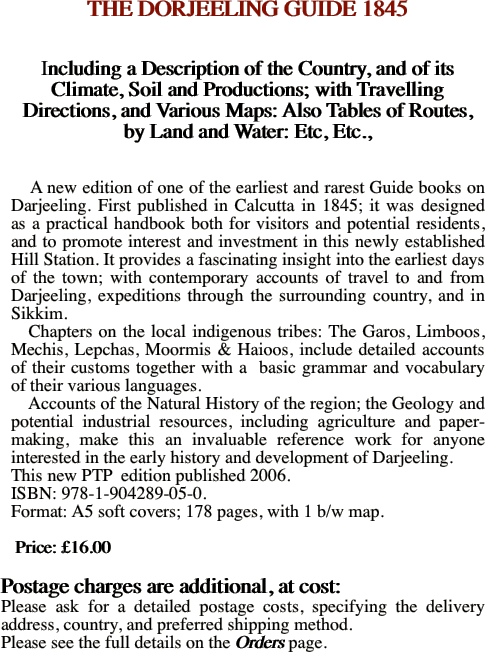 THE DORJEELING GUIDE 1845